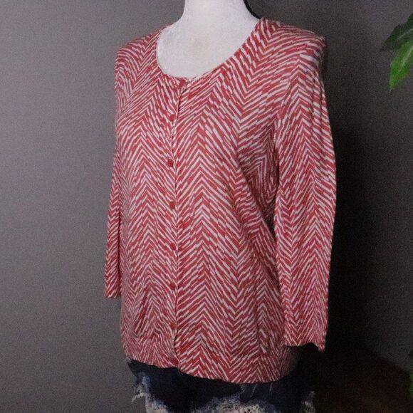 LOFT | Cotton Button Up Cardigan Sweater M - Picture 1 of 7